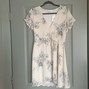 Lush Dress: Light Pink Floral Mini Dress